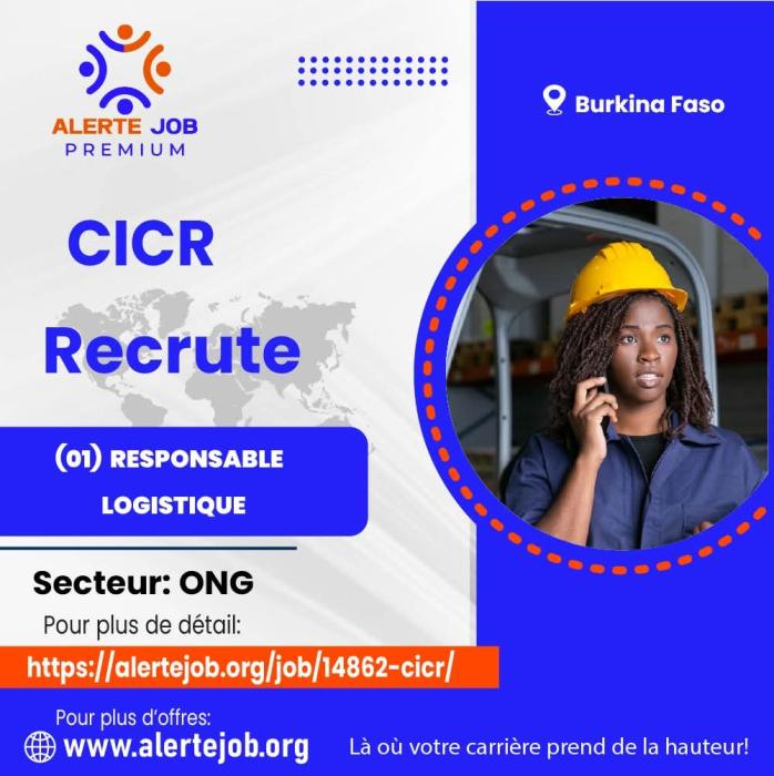 AVIS DE RECRUTEMENT D'UN-E 𝐑𝐄𝐒𝐏𝐎𝐍𝐒𝐀𝐁𝐋𝐄 𝐋𝐎𝐆𝐈𝐒𝐓𝐈𝐐𝐔𝐄 