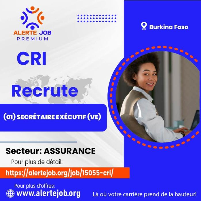 AVIS DE RECRUTEMENT D'UN-E (𝟎𝟏) 𝐒𝐄𝐂𝐑E𝐓𝐀𝐈𝐑𝐄 𝐄𝐗E𝐂𝐔𝐓𝐈𝐅 (𝐕𝐄) 