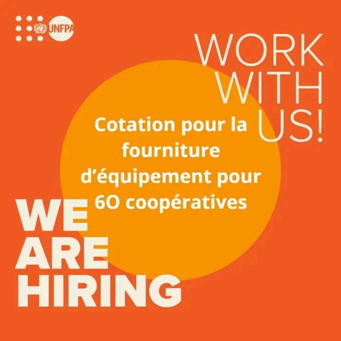 Cotation pour la fourniture d'équipements pour 60 coopératives